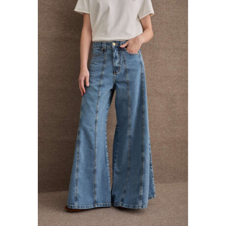 PRE VENTA JEAN WIDE XL LINES Celeste