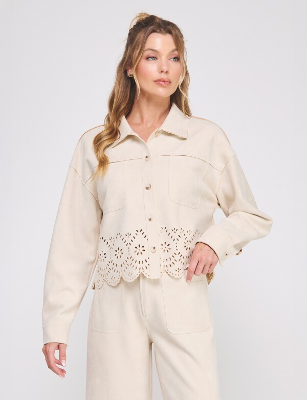 Chaqueta Suede BEIGE CLARO