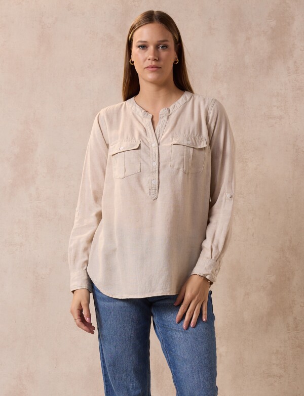 Blusa Lino BEIGE