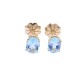 Caravanas oro 18k con topacios celestes oval. Caravanas oro 18k con topacios celestes oval.