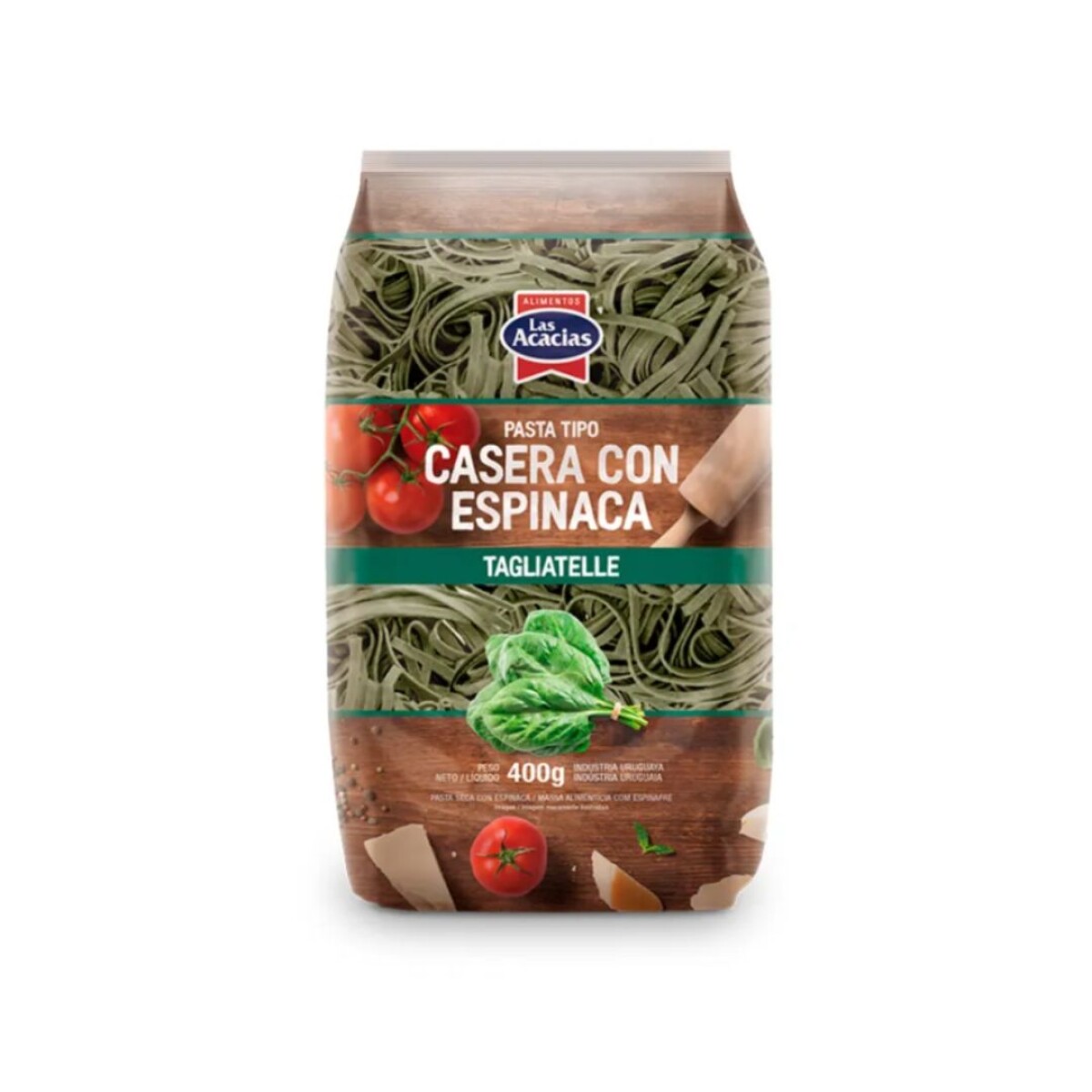 FIDEOS LAS ACACIAS T/CASERO ESPINACA 400G TAGLIATELLE 