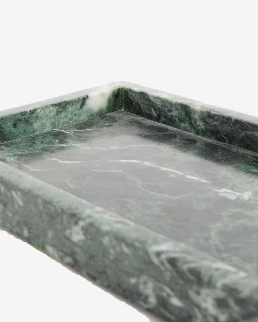 Bandeja Serela de mármol verde 35 x 18 cm
