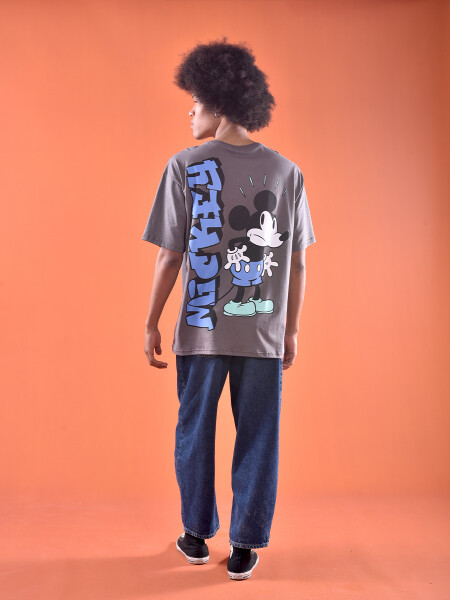 REMERA MICKEY BLUE GRIS OSCURO