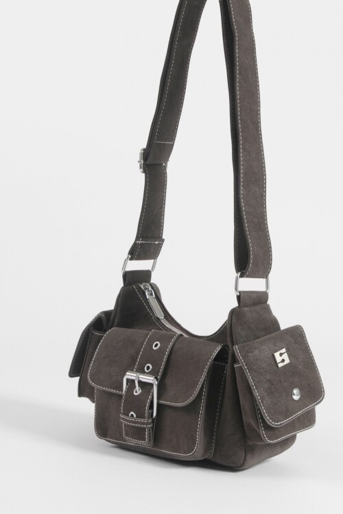 Bandolera con hebilla chocolate