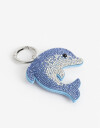 Llavero Strass Llavero Y Bag Charm Delfín Strass - Azul Medio
