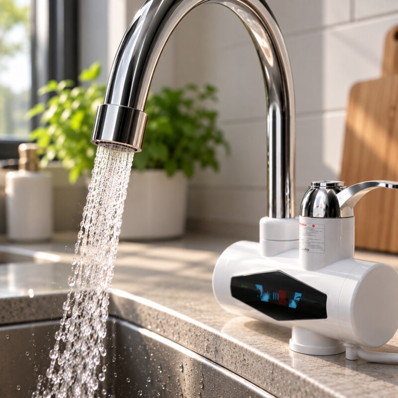 Calentador de agua instantáneo baño y cocina BLANCO