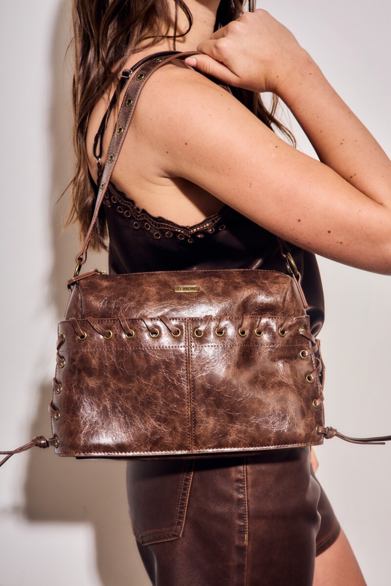 Cartera Cuero Vegano Chocolate