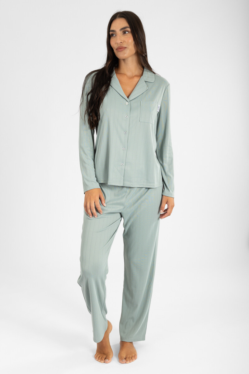 Pijama eight ribb yummy - Verde claro 