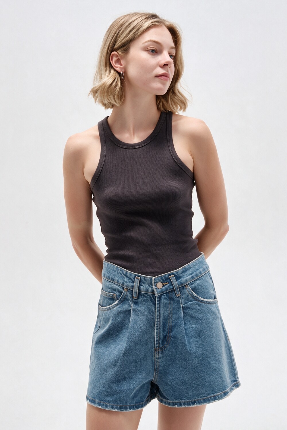 Musculosa Ethereum Gris Oscuro