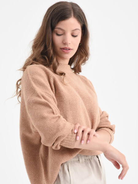 Sweater de punto Tostado