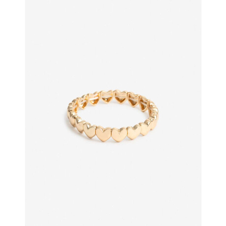 Pulsera Elástica Corazón Dorado