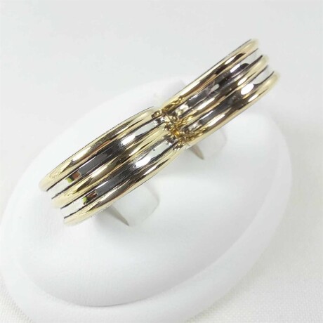 Anillo de plata 925 y double en oro 18 ktes. IDEAL PARA USAR COMO ALIANZAS. Anillo de plata 925 y double en oro 18 ktes. IDEAL PARA USAR COMO ALIANZAS.