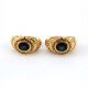 Caravanas Oro 18K Con Brillantes Y Zafiros Caravanas Oro 18K Con Brillantes Y Zafiros