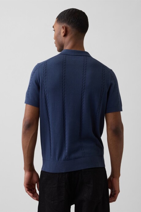 Buzo Tipo Polo Brannan Hombre Vintage Navy