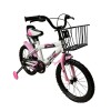 Bicicleta Urbana Infantil Rodada 16 Con Rueditas y canasto Rosa