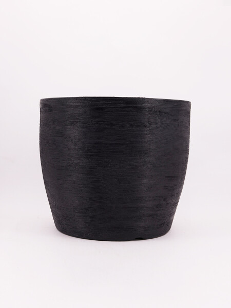 MACETERO REDONDO PRETO NEGRO