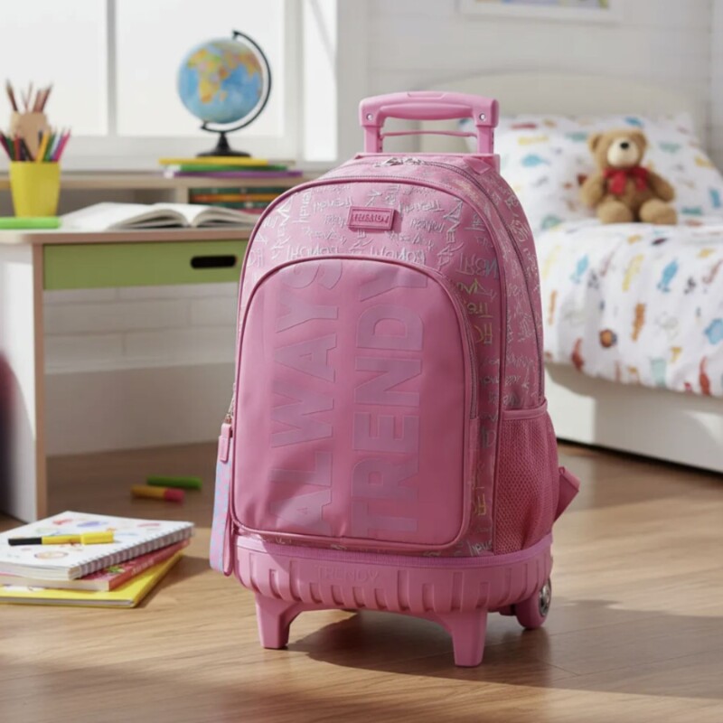 Mochila Escolar con Carrito Reforzado Trendy