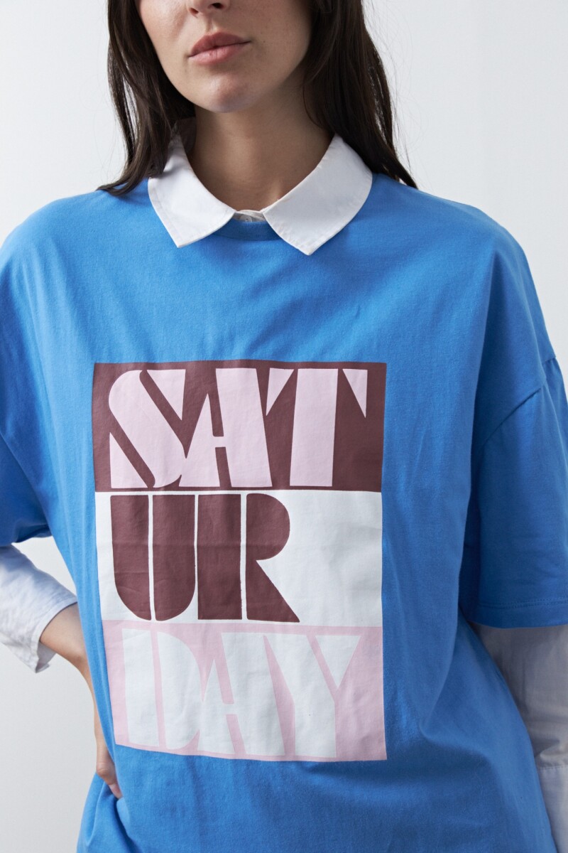 REMERA ERICA PRINTED Azul Regata