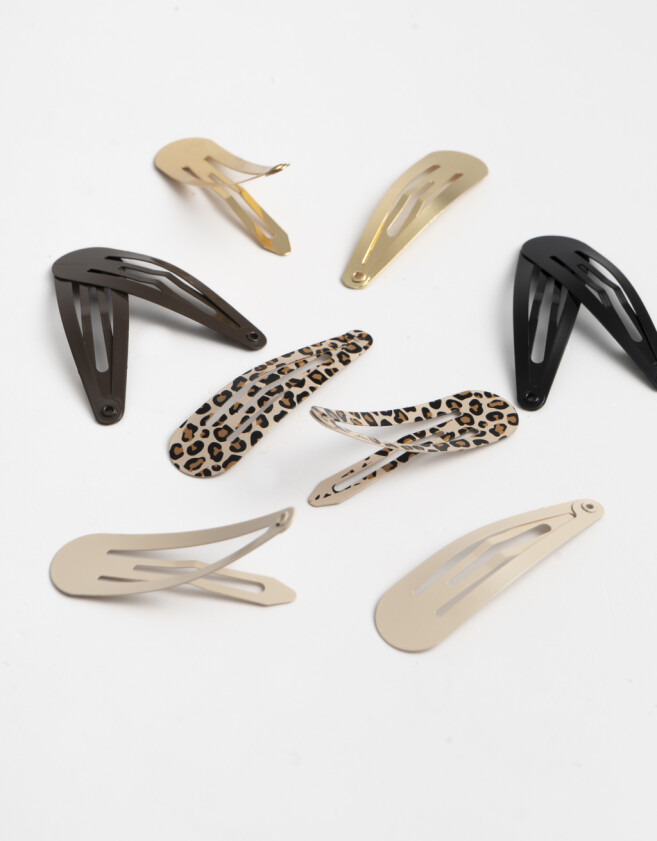 Hebillas Tic Tac Set por 12 Set De Hebillas Tic Tac - Combinacion Tricolor