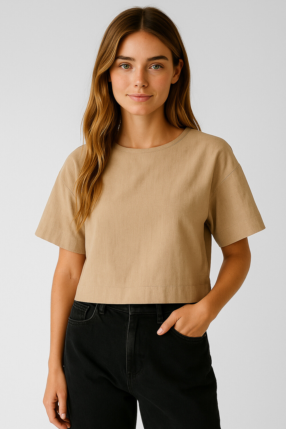 Blusa Zamira Taupe Claro