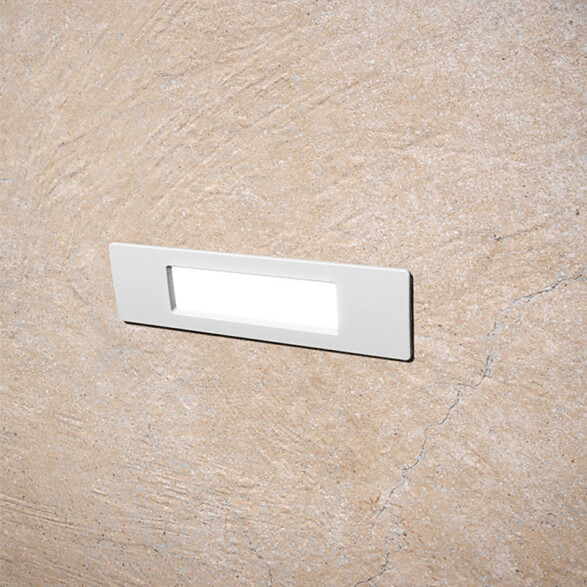 Luminaria de embutir rectangular gris 8,5W cálida IP55 FL0922X