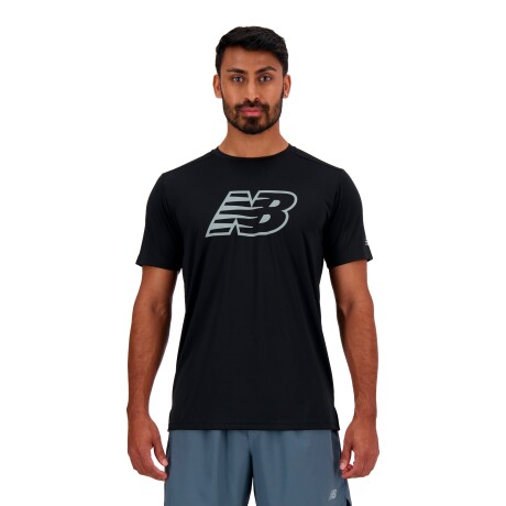 Remera New Balance de Hombre - PRINTED RUN - MT41224BK BLACK