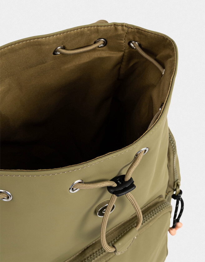 Mochilas Urbanas Deportivo Mochila Efecto Engomada - Verde Kaki