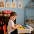 Mesa De Juego Para Bebe De Legos Con Encastre Y Sillita Mesa De Juego Para Bebe De Legos Con Encastre Y Sillita