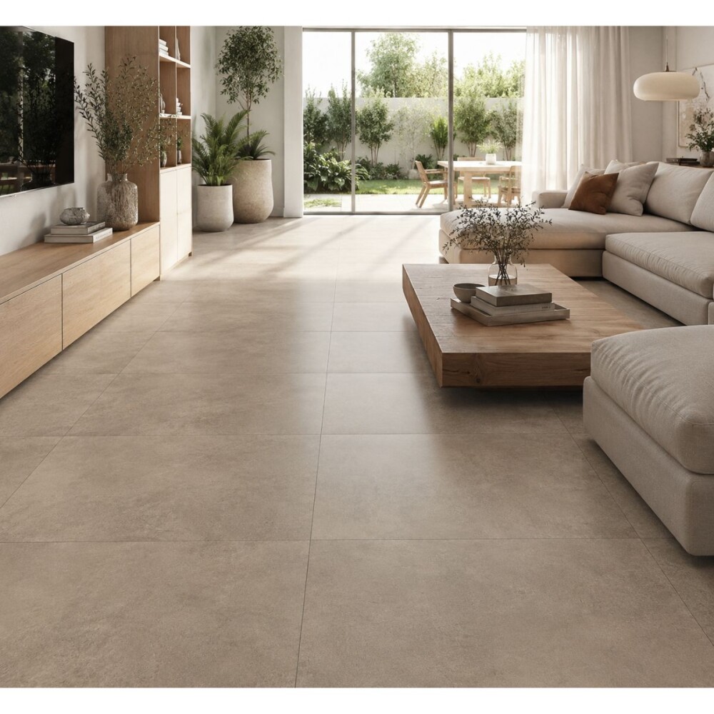 Cerámica para piso y pared Cement Dark 53x53cm Rectificado y Satinado Cerámica Para Piso Y Pared Cement Dark 53x53cm Rectificado Y Satinado
