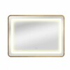 Espejo Horizontal Lumax c/marco desempañador y luz 90x70cm Dorado