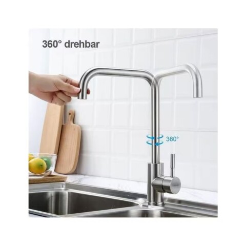 Grifería de cocina Monocomando de mesada Celtic Gris Satinado Grifería De Cocina Monocomando De Mesada Celtic Gris Satinado