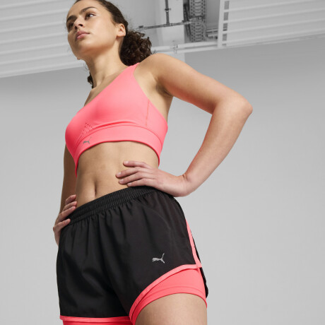 Run Fav.Velocity 2 in 1 Short W 52576351 Negro/fucsia