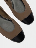 Bailarinas De Tejido Bicolor taupe