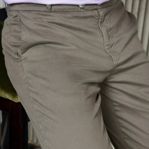 Pantalón de gabardina sport Gris Medio