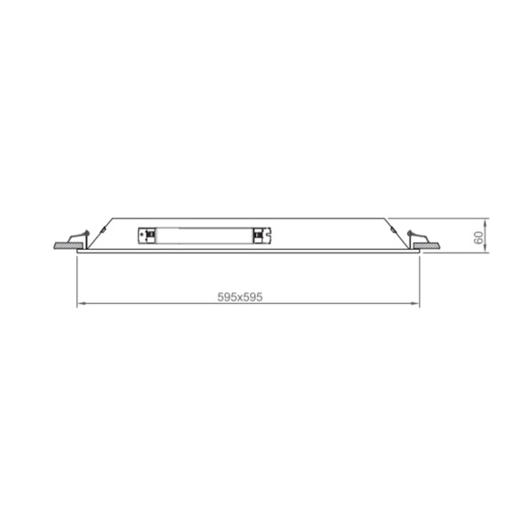 Panel LED embutir cuadrado 33W 595x595x60mm neutra IK0330