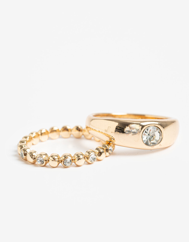 Sets Anillos Metal Set De Anillos - Dorado