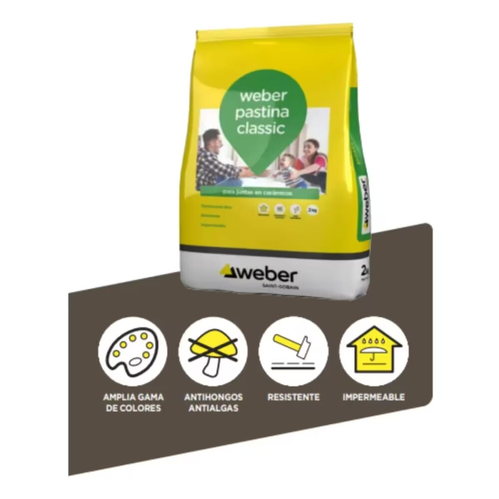 Pastina weber classic juntas 2kg Plomo Pastina Weber Classic Juntas 2kg Plomo