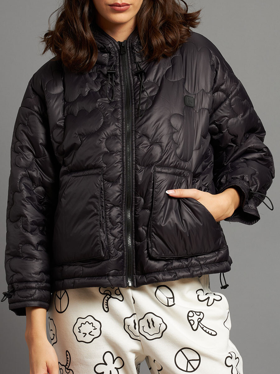 CAMPERA FLERA RUSTY - Negro 