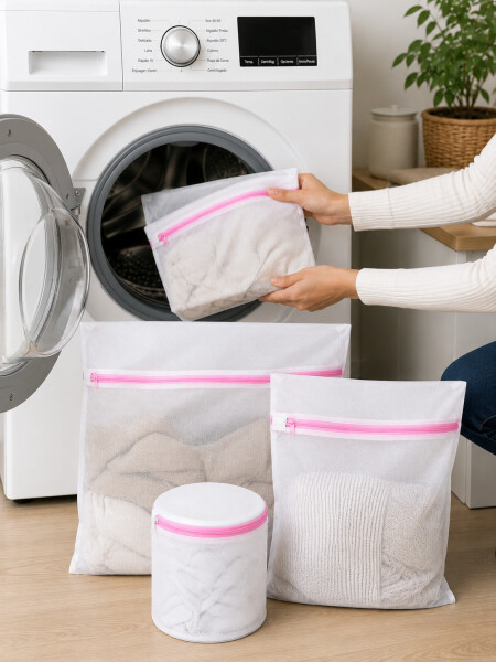 BOLSA PARA LAVARROPAS SET X 4 BLANCO