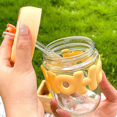 Vaso de vidrio HOHO con sorbito 350ml caja (OW829) Vaso De Vidrio Hoho Con Sorbito 350ml Caja (ow829)