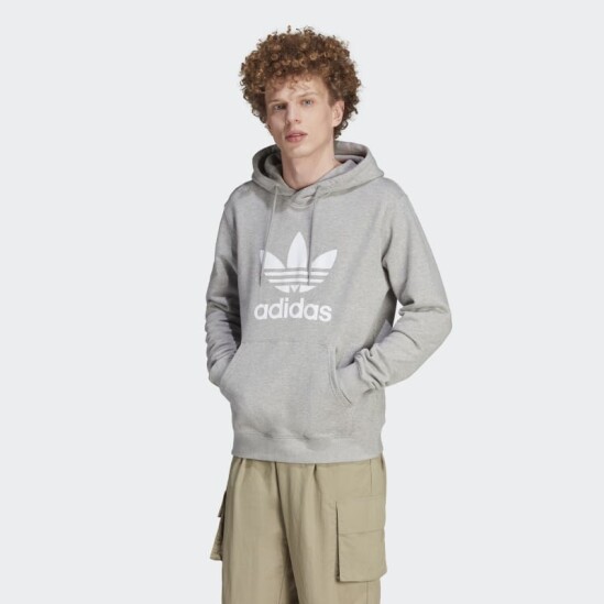 Canguro Adidas Adicolor Classics Trifolio Gris