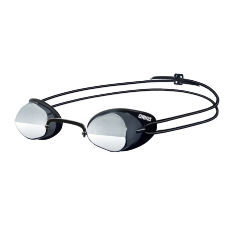 Lentes Espejados De Natación Para Adultos Arena Swedix Mirror Goggles Ahumado-Plateado-Negro