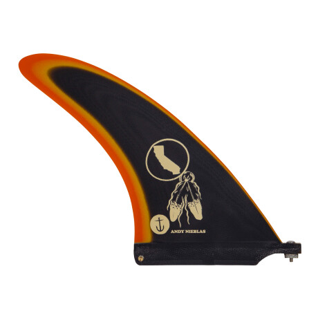 Quilla Captain Fin Andy Nieblas 7.5" SINGLE FIN -Black Quilla Captain Fin Andy Nieblas 7.5" SINGLE FIN -Black