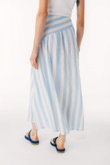 Falda Zeia Rayas Celeste