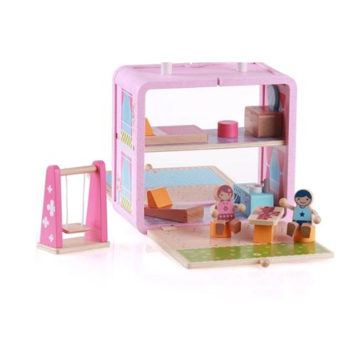 Casa de Muñeca y Muñeco Maleta Madera con Accesorios - Casa De Muñeca Y Muñeco Maleta Madera Con Accesorios 