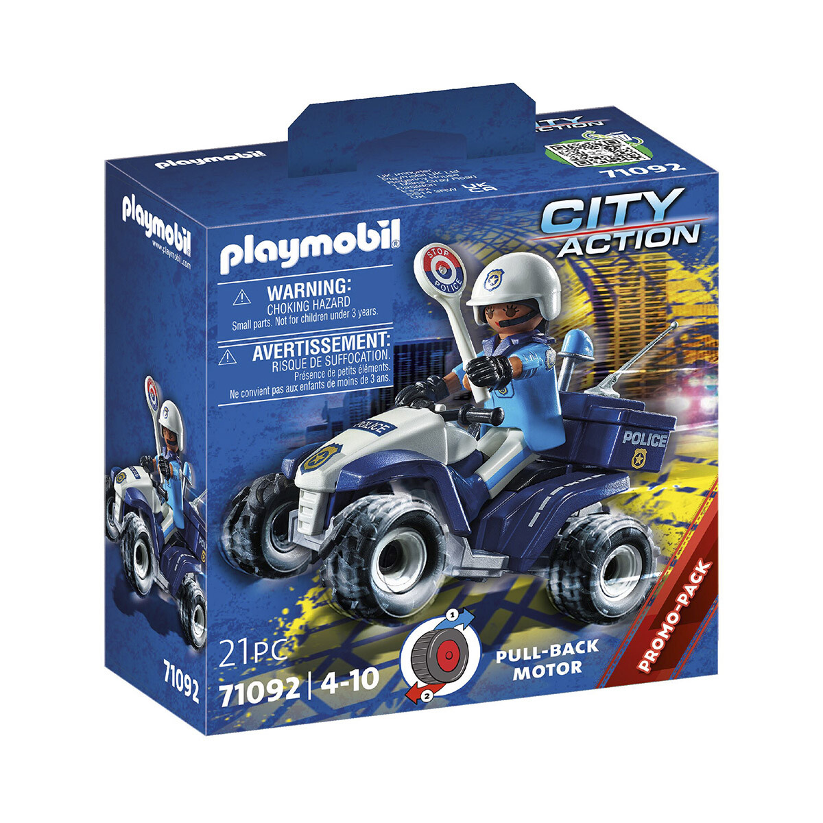 Policía con Motocicleta Playmobil 21 Piezas 