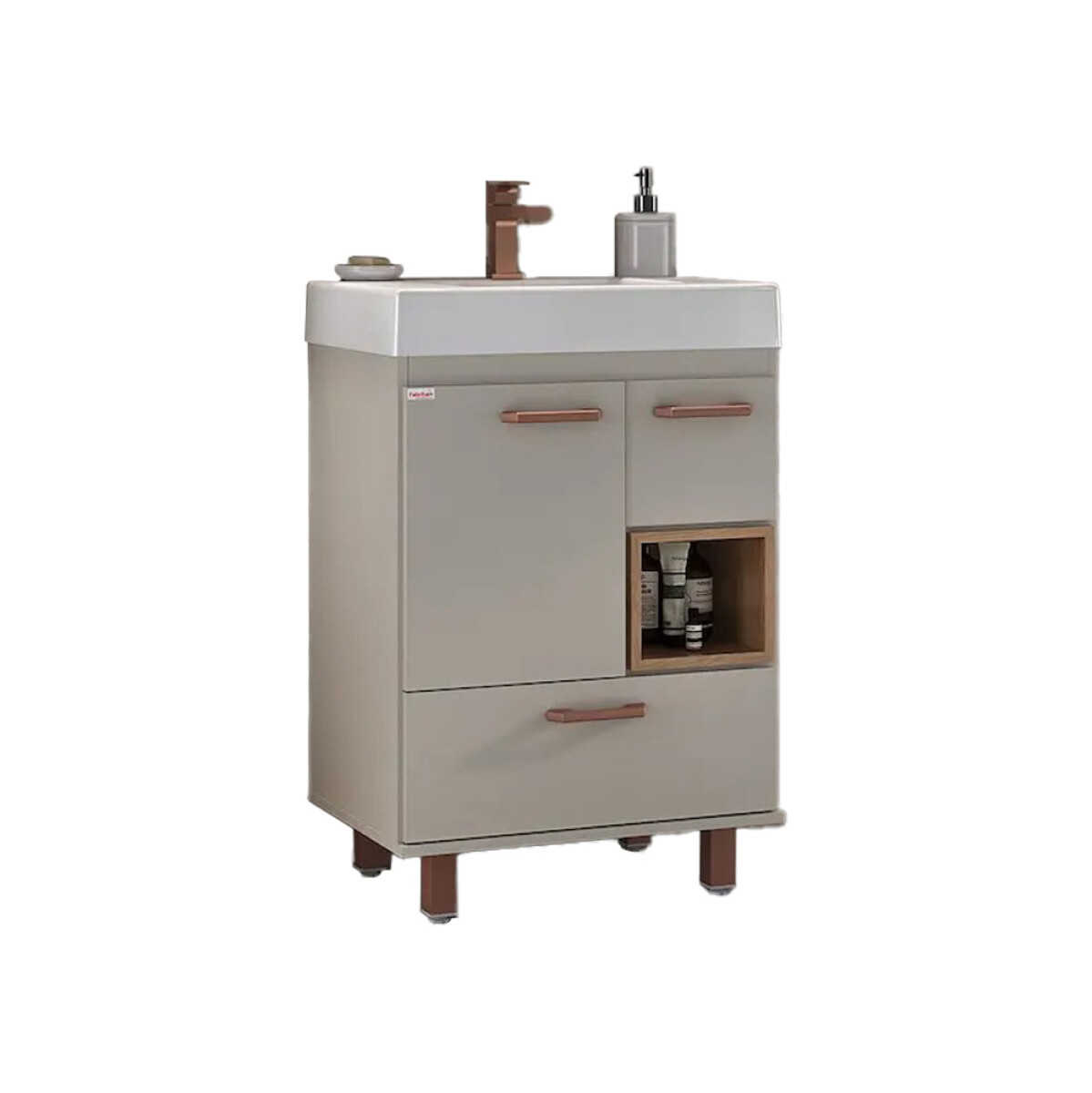 Gabinete Mariana C/pies 60 Color Nude C/catedral 