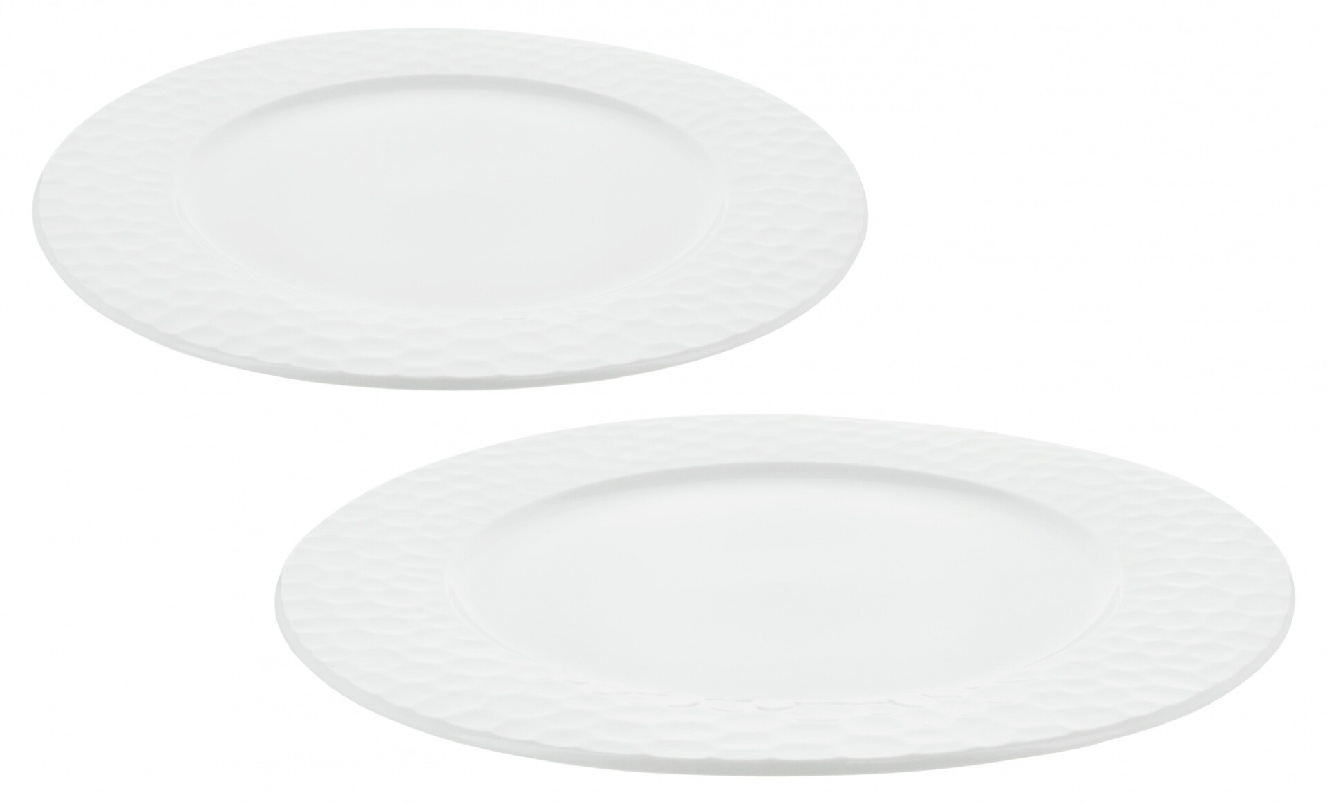 PLATO LLANO CERAMICA BLANCA 