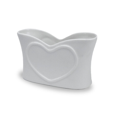 SERVILLETERO CERAMICA BLANCA LABRADO CORAZON 12X4X7CM 214 SERVILLETERO CERAMICA BLANCA LABRADO CORAZON 12X4X7CM 214