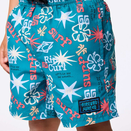 Bermuda Rip Curl Wave Dayz Volley Niño Azul